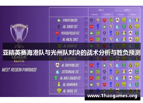 亚精英赛海港队与光州队对决的战术分析与胜负预测 亚精英赛海港队与光州队对决的战术分析与胜负预测